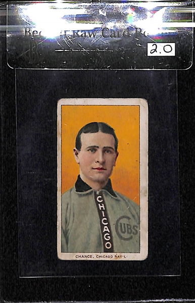 1909-11 T206 Frank Chance - Portrait Yellow - Polar Bear Back - BVG 2.0